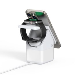 Ładowarka indukcyjna Duzzona W20 4w1 zgodna z MagSafe 15W z lampką biała