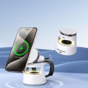 Ładowarka indukcyjna Duzzona W23 5w1 z głośnikiem Bluetooth i podświetleniem zgodna z MagSafe 15W czarna