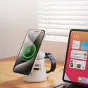 Ładowarka indukcyjna Duzzona W23 5w1 z głośnikiem Bluetooth i podświetleniem zgodna z MagSafe 15W czarna