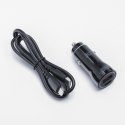 Ładowarka samochodowa Blue Star USB C + USB A QC3.0 PD AFC PPS 3A 25W + kabel USB C do Lightning czarna