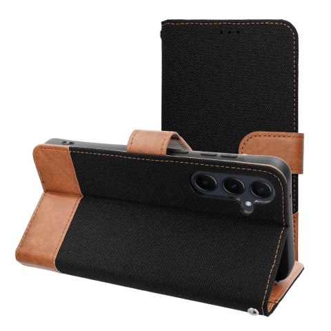 Etui z klapką na Samsung A15 4G / A15 5G Jeans Book czarne