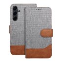 Etui z klapką na Samsung A15 4G / A15 5G Jeans Book szare