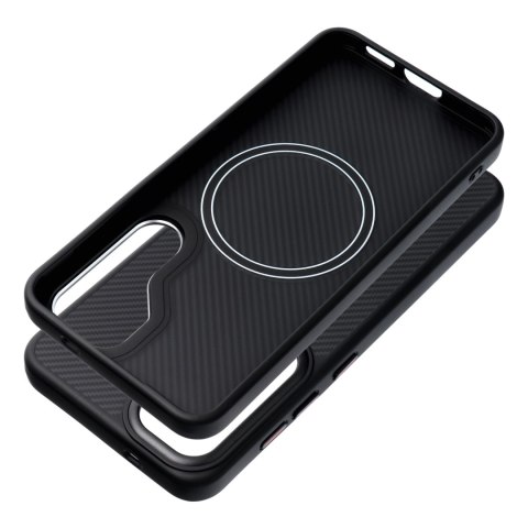 Etui na Samsung S25 ULTRA Carbon Elite Mag Cover zgodny z MagSafe czarny
