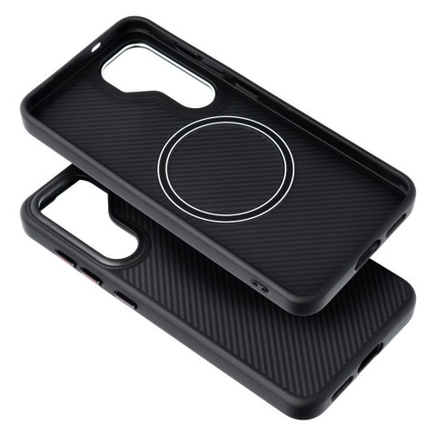 Etui na Samsung S25 ULTRA Carbon Elite Mag Cover zgodny z MagSafe czarny