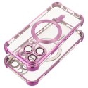 Futerał do iPhone 17 PRO MAX Antishock Electro zgodny z MagSafe purpurowy
