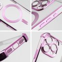 Futerał do iPhone 17 PRO MAX Antishock Electro zgodny z MagSafe purpurowy
