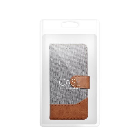Etui z klapką na iPhone 16 PLUS Jeans Book szare