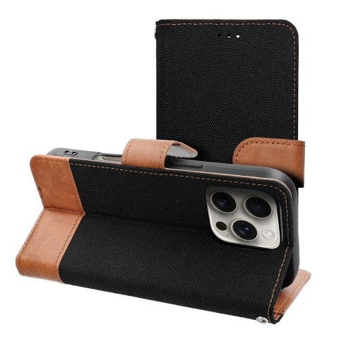 Etui z klapką na iPhone 16 PRO MAX Jeans Book czarne