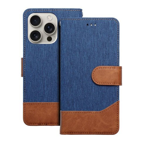 Etui z klapką na iPhone 16e (SE 4 2025) Jeans Book niebieskie