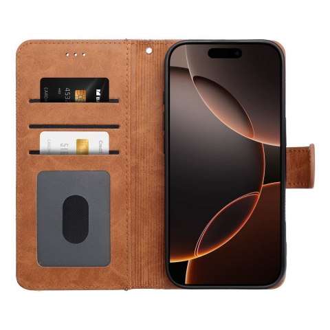 Etui z klapką na iPhone 17 PRO MAX Jeans Book szare