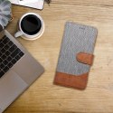 Etui z klapką na iPhone 17 PRO MAX Jeans Book szare