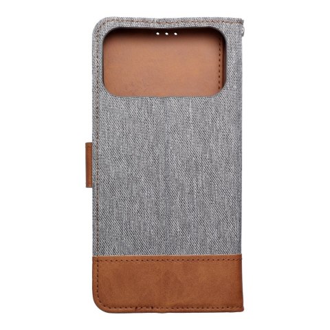 Etui z klapką na iPhone 17 PRO MAX Jeans Book szare