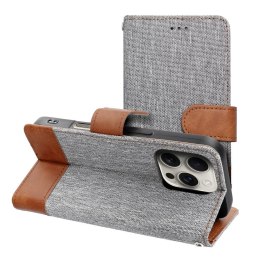 Etui z klapką na iPhone 17 Jeans Book szare
