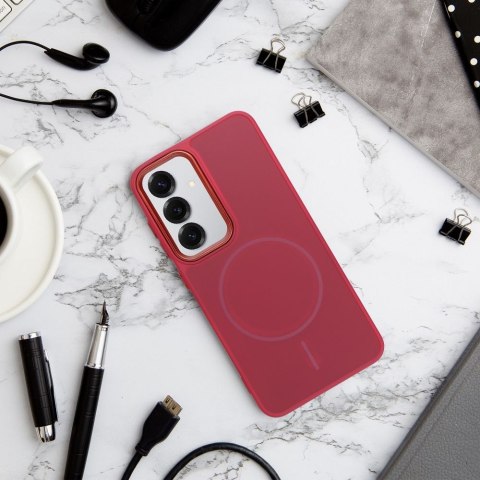Futerał do Samsung S25 FE Frame Mag Cover zgodny z MagSafe magenta