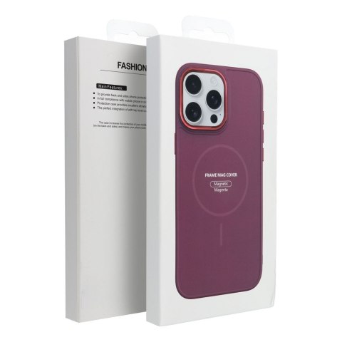 Futerał do Samsung S25 FE Frame Mag Cover zgodny z MagSafe magenta