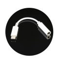 Adapter AUX Lightning (męski) do Jack 3,5 mm (żeński) BOX biały