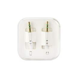 Kabel AUX Jack 3,5 mm (męski) do Jack 3,5 mm (męski) BOX 1 m biały