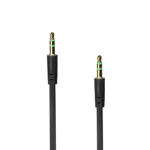Kabel AUX Jack 3,5 mm (męski) do Jack 3,5 mm (męski) BOX 1m czarny