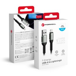 Kabel USB A do Lightning Forcell F-Energy 2,4A 12W Cafule 0,5 m C257 czarny