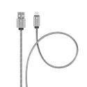 Kabel USB A do Lightning Forcell F-Energy 2,4A 12W Metal 1 m C236 srebrny