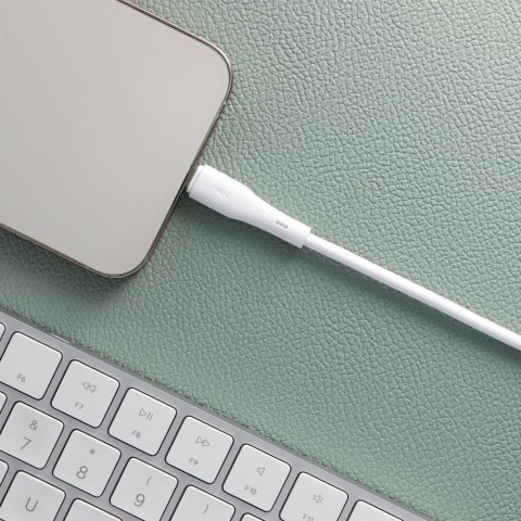 Kabel USB A do Lightning Forcell F-Energy 2,4A 12W Silicone 1 m C343 biały