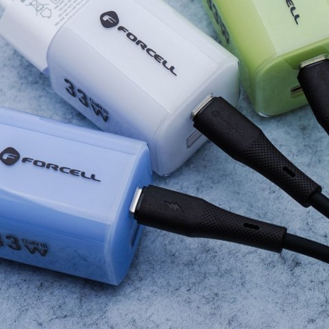 Kabel USB A do Lightning Forcell F-Energy 2,4A 12W Silicone 1 m C343 czarny