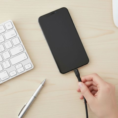Kabel USB A do Lightning Forcell F-Energy 2,4A 12W Silicone 1 m C343 czarny