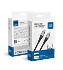 Kabel USB C do Lightning Blue Star 2,4A z oplotem 1,2 m TFK-DC-003 czarny