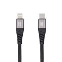 Kabel USB C do Lightning Blue Star 2,4A z oplotem 1,2 m TFK-DC-003 czarny