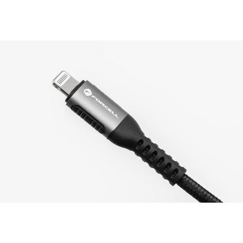 Kabel USB C do Lightning Forcell F-Energy PD 3A 27W Cafule 2 m C259 czarny