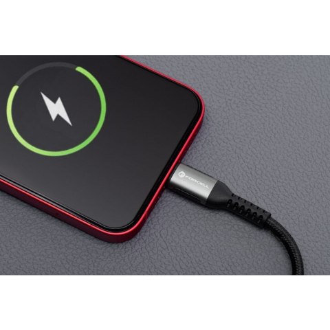 Kabel USB C do Lightning Forcell F-Energy PD 3A 27W Cafule 3 m C259 czarny