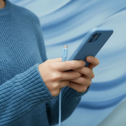 Kabel USB C do Lightning Forcell F-Energy PD 3A 27W Silicone 1 m C346 niebieski