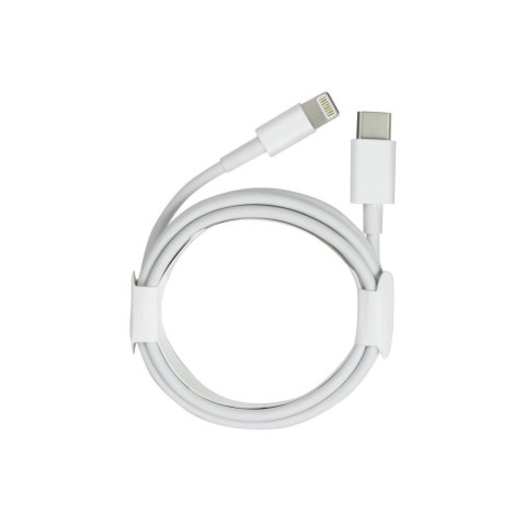 Kabel USB C do Lightning PD 2A 12W 1 m biały