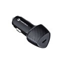 Ładowarka samochodowa Forcell F-Energy Carbon USB C QC3.0 PD 3A 20W + kabel USB C do Lightning CC50-1C czarna
