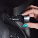 Ładowarka samochodowa Forcell F-Energy Carbon USB C QC3.0 PD 3A 20W + kabel USB C do Lightning CC50-1C czarna