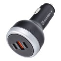 Ładowarka samochodowa USB A + 2 x Typ C PD QC3.0 3A 191W CC69-2C1A black