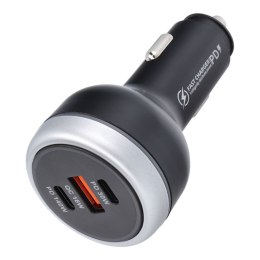 Ładowarka samochodowa USB A + 2 x Typ C PD QC3.0 3A 191W CC69-2C1A black