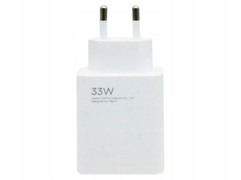 XIAOMI oryginalna ładowarka sieciowa USB A QC3.0 3A 33W MDY-16-EF biała bulk