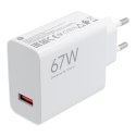 XIAOMI oryginalna ładowarka sieciowa USB A QC3.0 3A 67W MDY-12-EH biała bulk