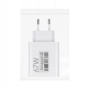 XIAOMI oryginalna ładowarka sieciowa USB A QC3.0 3A 67W MDY-12-EH biała bulk