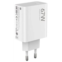 XIAOMI oryginalna ładowarka sieciowa USB A QC3.0 3A 67W MDY-15-ET biała bulk