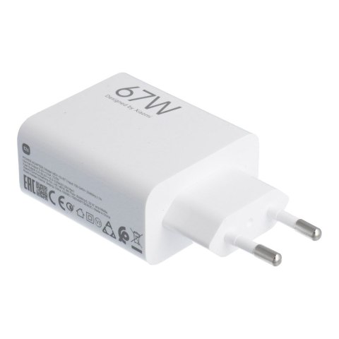 XIAOMI oryginalna ładowarka sieciowa USB A QC3.0 3A 67W MDY-15-ET biała bulk
