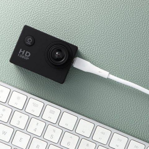 Kabel USB A do Micro USB Forcell F-Energy QC3.0 2,4A 18W Silicone 1 m C341 biały
