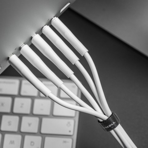 Kabel USB A do Micro USB Forcell F-Energy QC3.0 2,4A 18W Silicone 1 m C341 biały