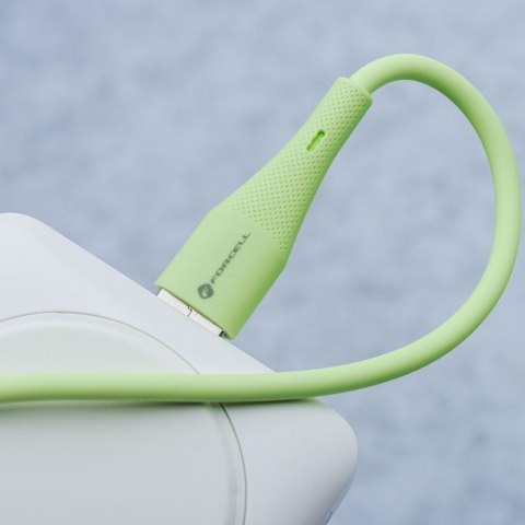 Kabel USB A do Micro USB Forcell F-Energy QC3.0 2,4A 18W Silicone 1 m C341 zielony