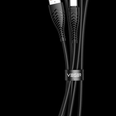 Kabel USB A do Typ C VEGER 2,4A V104 1,2 m czarny