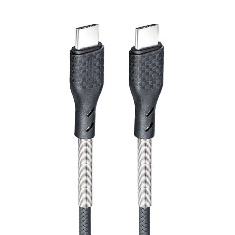 Kabel USB C do USB C Forcell F-Energy QC4.0 PD 5A 66W Carbon 1 m CB-02C czarny