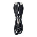 Kabel USB C do USB C Forcell F-Energy QC4.0 PD 5A 66W Carbon 1 m CB-02C czarny