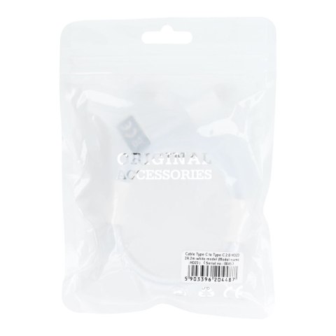 Kabel USB C do USB C PD 40W 2 m HD23 biały