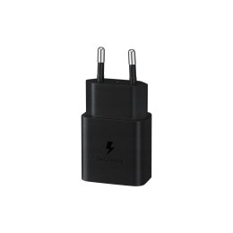 SAMSUNG oryginalna ładowarka sieciowa Typ C + kabel Typ C do Typ C PD 3A 15W EP-T1510XBEGEU czarna blister